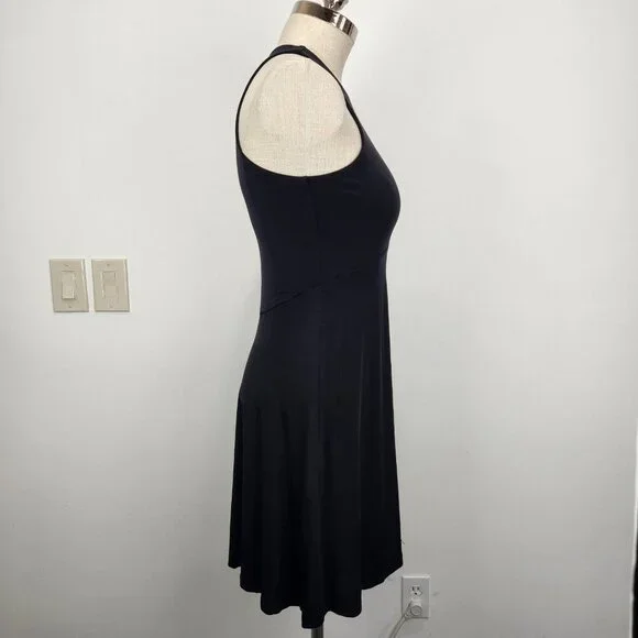 Athleta Santorini Thera Dress S Black Sleeveless Short Fit & Flare 531173 - Picture 4 of 11